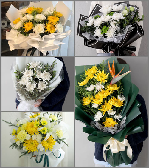 山东莱芜莱城区苗山镇杓山前村白事花束代送